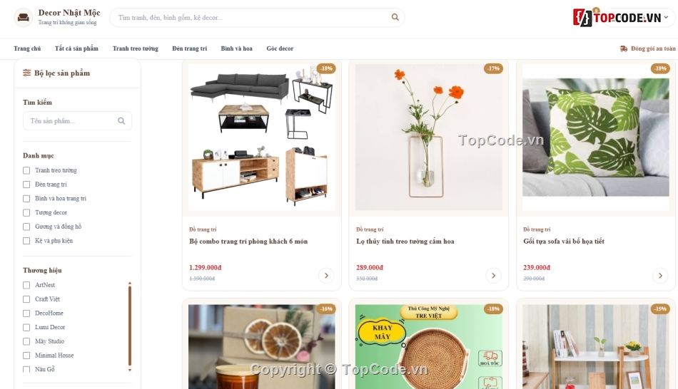 Web trang trí,bán đồ trang trí,trang trí